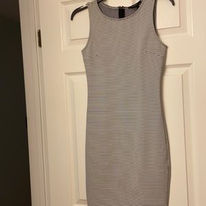 Black and white stripe dress